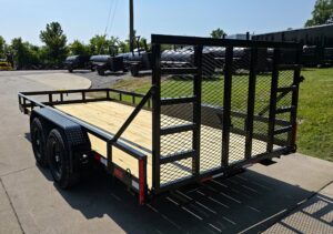 7′ X 16′ Straight Deck Heavy Duty Utility Trailer (2) 5,200lb Axles 10K GVWR - Image 6