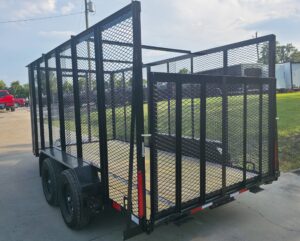 6.4′ x 14′ Leaf Cage Debris Loader Utility Trailer (2) 3500 Axles - Image 5