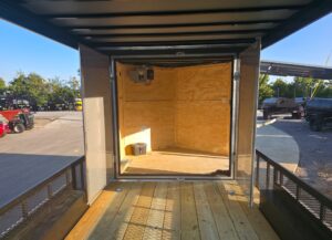 8.5×20 Charcoal Enclosed Hybrid Trailer with Gullwing (2) 3,500lb Axles - Image 15