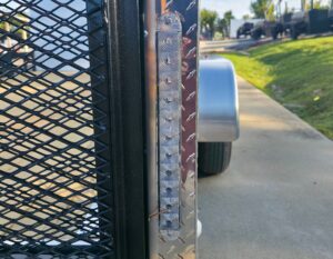 7×18 White Hybrid V Nose Trailer with 1′ Mesh Siding (2) 5,200lb Axles - Image 20