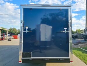 7x16x7 Indigo Blue Enclosed Trailer (2) 3500LB Axles - Image 7