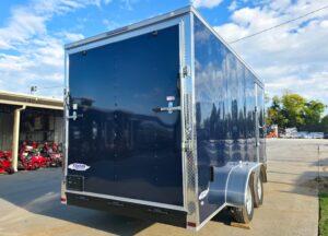 7x16x7 Indigo Blue Enclosed Trailer (2) 3500LB Axles - Image 6