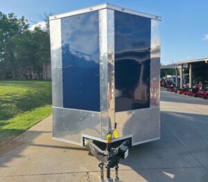 7x16x7 Indigo Blue Enclosed Trailer (2) 3500LB Axles - Image 3