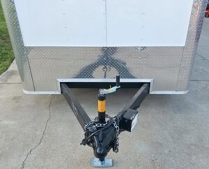 7x14x7 Enclosed Trailer White Flat Nose (2) 3500lb Axle - Image 11