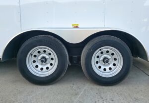 7x14x7 Enclosed Trailer White Flat Nose (2) 3500lb Axle - Image 19