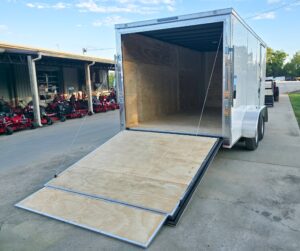 7x14x7 Enclosed Trailer White Flat Nose (2) 3500lb Axle - Image 18