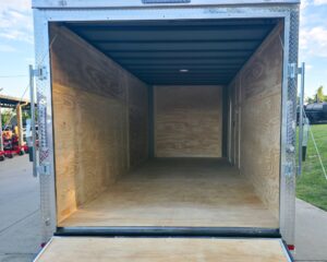 7x14x7 Enclosed Trailer White Flat Nose (2) 3500lb Axle - Image 17