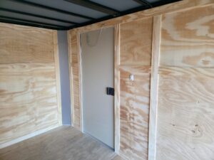7x14x7 Enclosed Trailer White Flat Nose (2) 3500lb Axle - Image 14