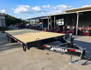 8.5×24 Deckover I-Beam Trailer Stand-Up Ramps (2) 5,200lb Axles 10k GVWR