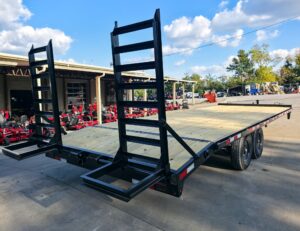 8.5×24 Deckover I-Beam Trailer Stand-Up Ramps (2) 5,200lb Axles 10k GVWR - Image 7