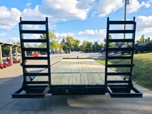 8.5×24 Deckover I-Beam Trailer Stand-Up Ramps (2) 5,200lb Axles 10k GVWR - Image 8