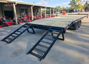 8.5×24 Deckover I-Beam Trailer Stand-Up Ramps (2) 5,200lb Axles 10k GVWR - Image 11
