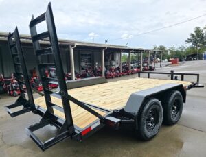 7×14 Equipment Trailer (2) 6000lb Axles with Stand-Up Ramps 12K GVWR - Image 6