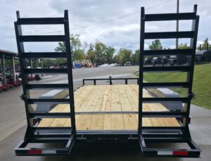 7×14 Equipment Trailer (2) 6000lb Axles with Stand-Up Ramps 12K GVWR - Image 7
