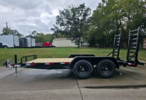 7×14 Equipment Trailer (2) 6000lb Axles with Stand-Up Ramps 12K GVWR - Image 2