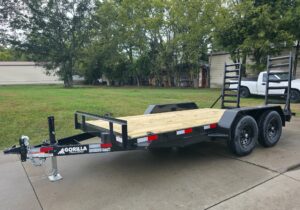 7×14 Equipment Trailer (2) 6000lb Axles with Stand-Up Ramps 12K GVWR - Image 3