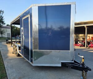 8.5×18 Indigo Enclosed Trailer Hybrid V-Nose with Roof (2)5,200LB Axles - Image 3