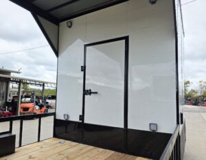 8.5×24 White Hybrid Trailer w/ Roof Covered Rear Deck 9′ Interior (2) 7,000lb Axles - Image 16
