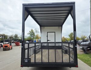 8.5×24 White Hybrid Trailer w/ Roof Covered Rear Deck 9′ Interior (2) 7,000lb Axles - Image 8