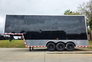 8.5X26 Gooseneck Enclosed Trailer with 9′ Interior (3) 7,000lb Axles - Image 2