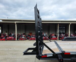 7×16 I-Beam Equipment Skid Steer Trailer (2) 5200lb Axles with Stand-Up Ramps 10K GVWR - Image 7