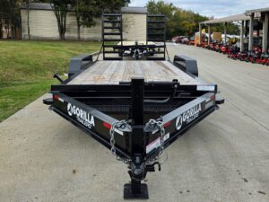 7×16 I-Beam Equipment Skid Steer Trailer (2) 5200lb Axles with Stand-Up Ramps 10K GVWR - Image 3