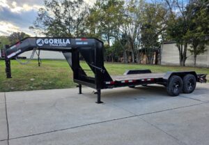 7′ x 18′ Gooseneck Equipment Trailer (2) 7K Axles King Kong Ramps 14k GVWR - Image 4