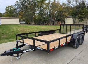 7×14 Dovetail Utility Trailer Powder Coated With Gate (2) 3500lb Axles 7K GVWR - Image 3