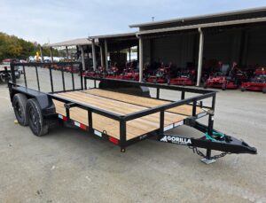 7×14 Dovetail Utility Trailer Powder Coated With Gate (2) 3500lb Axles 7K GVWR - Image 2