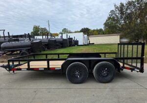 7×14 Dovetail Utility Trailer Powder Coated With Gate (2) 3500lb Axles 7K GVWR - Image 5