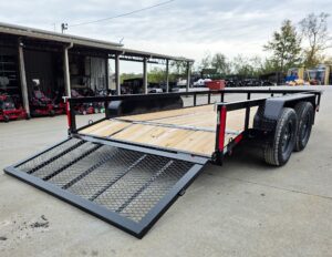 7×14 Dovetail Utility Trailer Powder Coated With Gate (2) 3500lb Axles 7K GVWR - Image 12