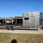 8.5×30 Charcoal V-Nose Hybrid Enclosed open Trailer 9.5 Interior (2) 7000LB Axles 14K Gvwr