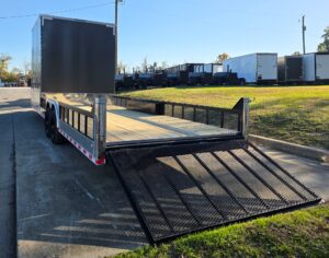 8.5×30 Charcoal V-Nose Hybrid Enclosed open Trailer 9.5 Interior (2) 7000LB Axles 14K Gvwr - Image 12