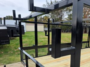 7×12 Straight Deck Utility Trailer 4ft Ladder Racks with 1.5 FT Mesh (2) 3500lb Axle - Image 12