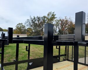 7×12 Straight Deck Utility Trailer 4ft Ladder Racks with 1.5 FT Mesh (2) 3500lb Axle - Image 13
