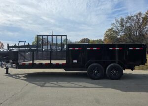 7×20 Hybrid Dump Utility Trailer with 3ft Sides Equipment (2) 7K Axles - Image 4