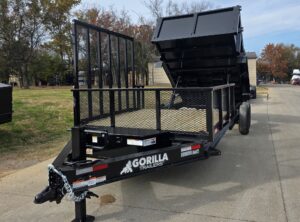 7×20 Hybrid Utility Dump Trailer 2ft Sides with Box (2) 7K Axles - Image 2