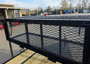 6.4×16 Utility Trailer Straight Deck 4ft Mesh Sides with Basket (2) 3,500lb Axles - Image 13
