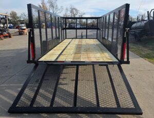 6.4×16 Utility Trailer Straight Deck 4ft Mesh Sides with Basket (2) 3,500lb Axles - Image 22