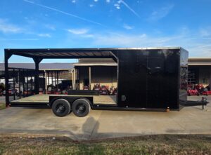 8.5×24 Hybrid Enclosed Trailer Black w/ Black Out Package & Gate