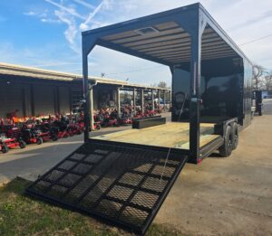 8.5×24 Hybrid Enclosed Trailer Black w/ Black Out Package & Gate - Image 8