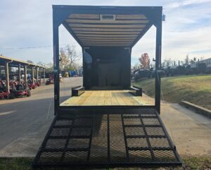 8.5×24 Hybrid Enclosed Trailer Black w/ Black Out Package & Gate - Image 9