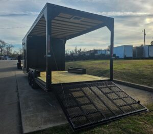 8.5×24 Hybrid Enclosed Trailer Black w/ Black Out Package & Gate - Image 10