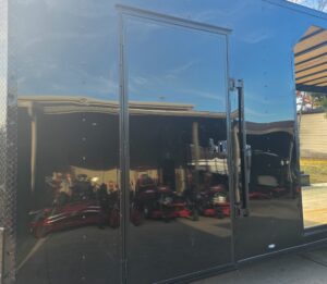 8.5×24 Hybrid Enclosed Trailer Black w/ Black Out Package & Gate - Image 18