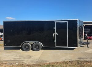 8.5×20 Black V-Nose Enclosed Trailer with Silver ATP (2) 52000lb Axles - Image 5
