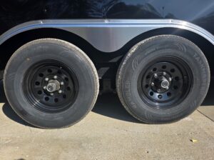 8.5×20 Black V-Nose Enclosed Trailer with Silver ATP (2) 52000lb Axles - Image 28