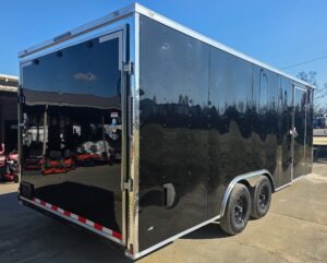 8.5×20 Black V-Nose Enclosed Trailer with Silver ATP (2) 52000lb Axles - Image 8