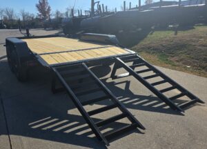 7×14 IBeam Equipment Trailer (2) 5200lb Axles with Stand-Up Ramps 10K GVWR - Image 8