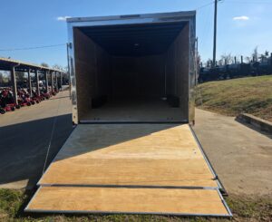8.5×20 Black V-Nose Enclosed Trailer with Silver ATP (2) 52000lb Axles - Image 10