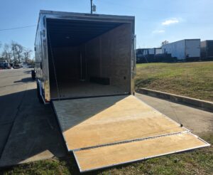 8.5×20 Black V-Nose Enclosed Trailer with Silver ATP (2) 52000lb Axles - Image 11